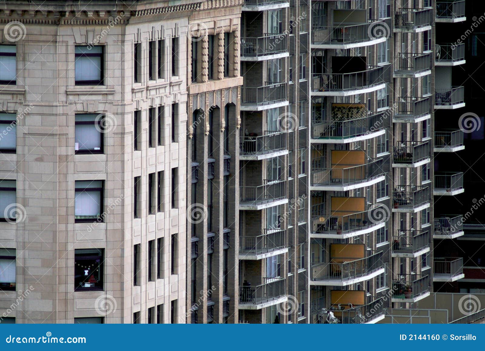 Assorted Apartment Buildings Stock Photo Image of railings