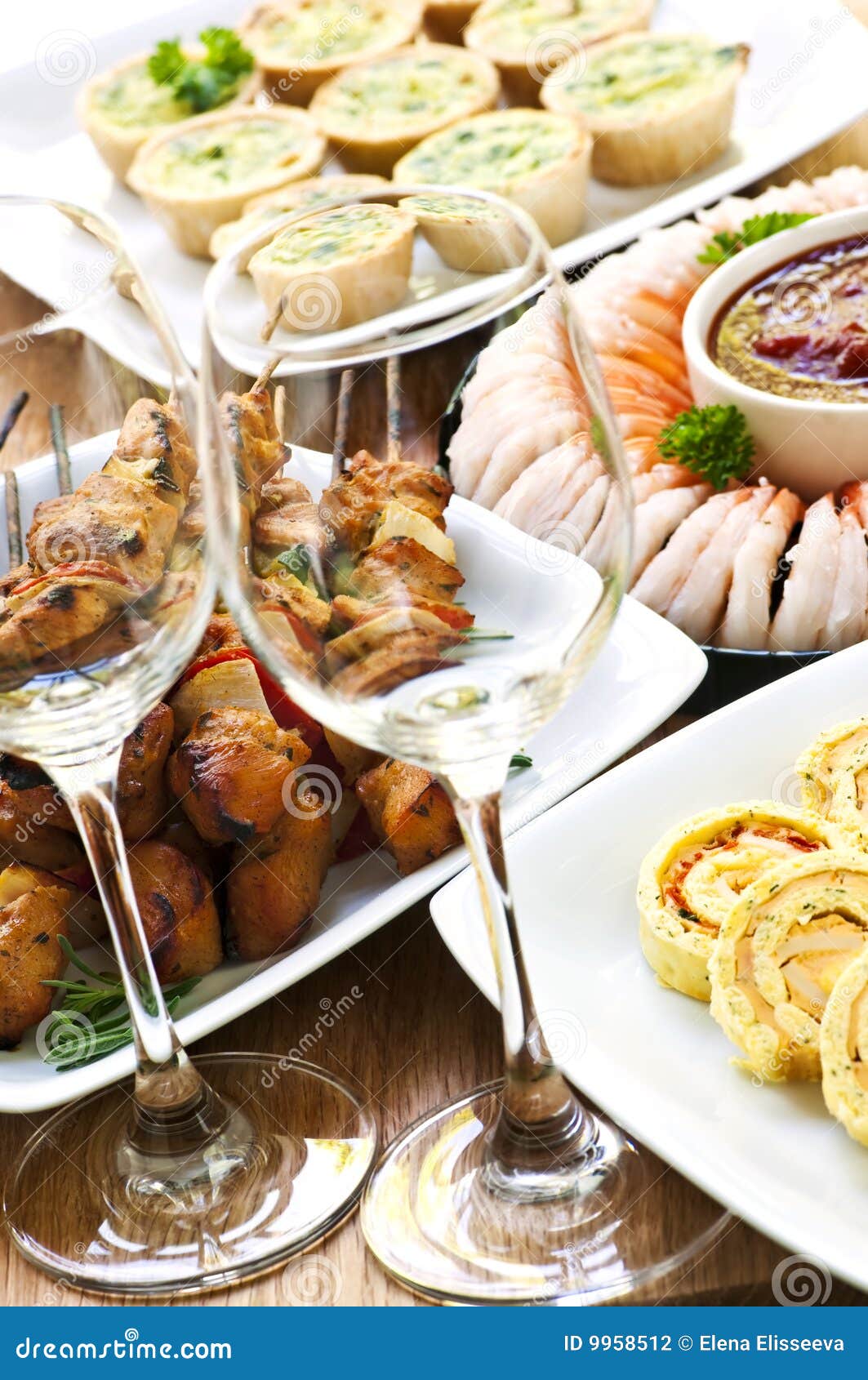 Assorted appetizers stock photo. Image of dishes, dinner - 9958512