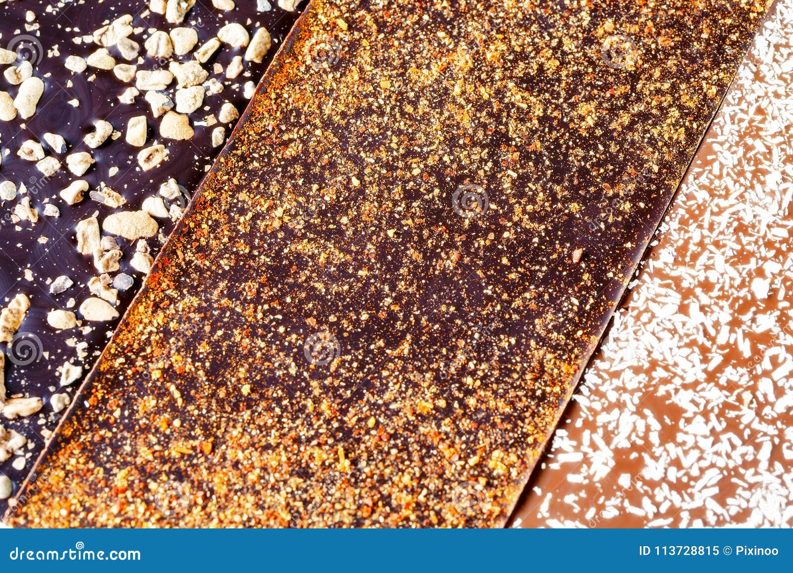 Assorted Artisanal Chocolate Bars Background Stock Image Image of