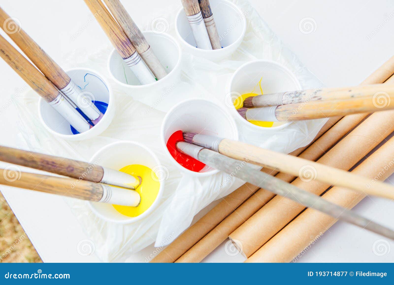 Assorted Arts and Craft Supplies Stock Image Image of childhood