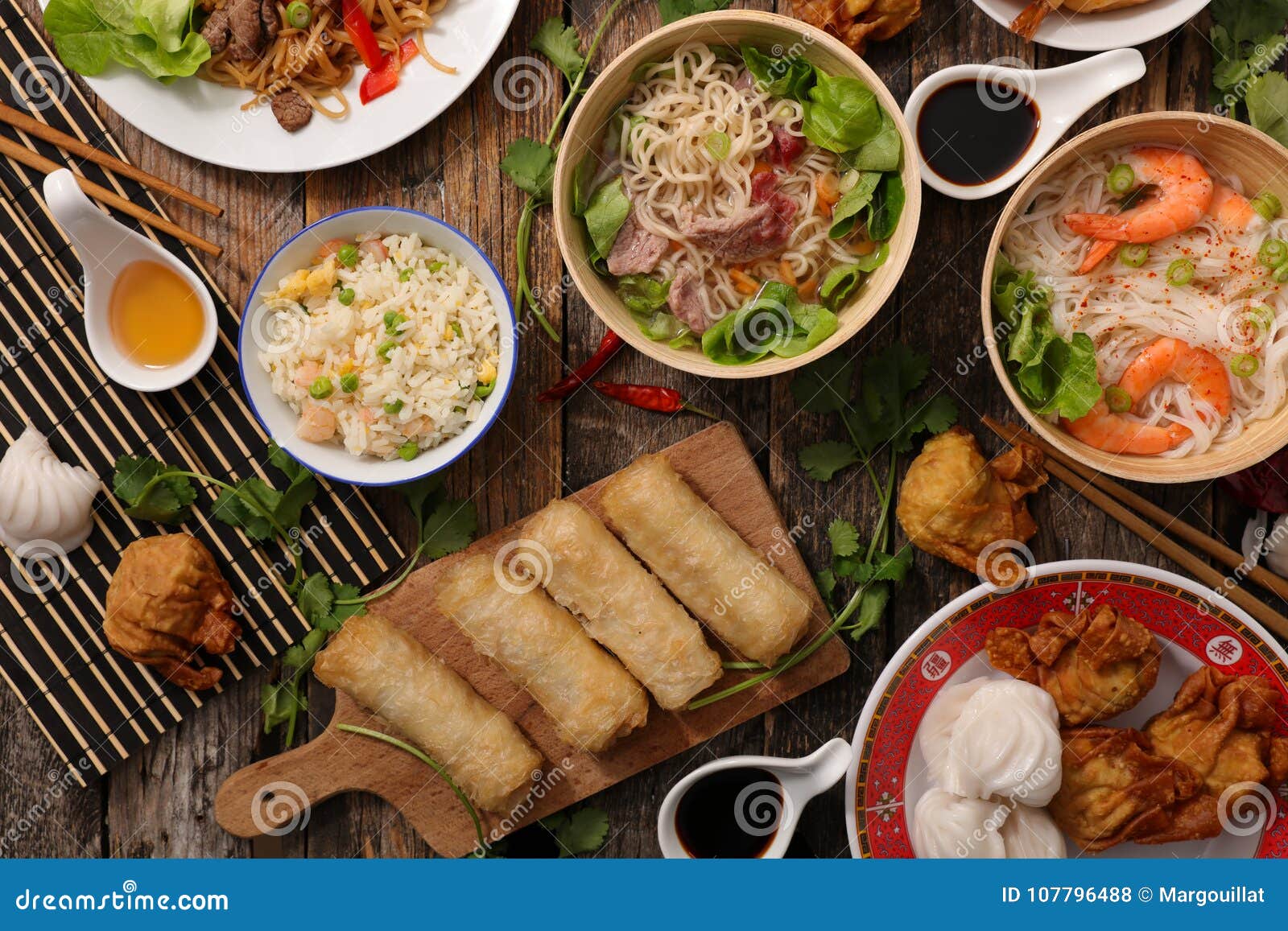 Assorted asian dish stock photo. Image of sauce, view 107796488