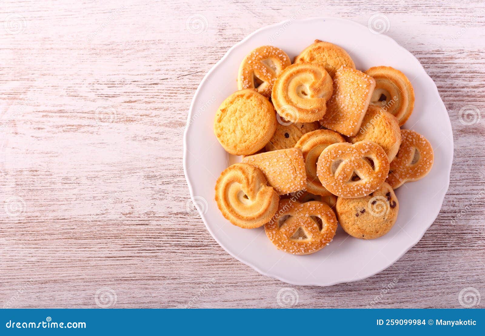 Assorted butter cookies stock photo. Image of breakfast 259099984