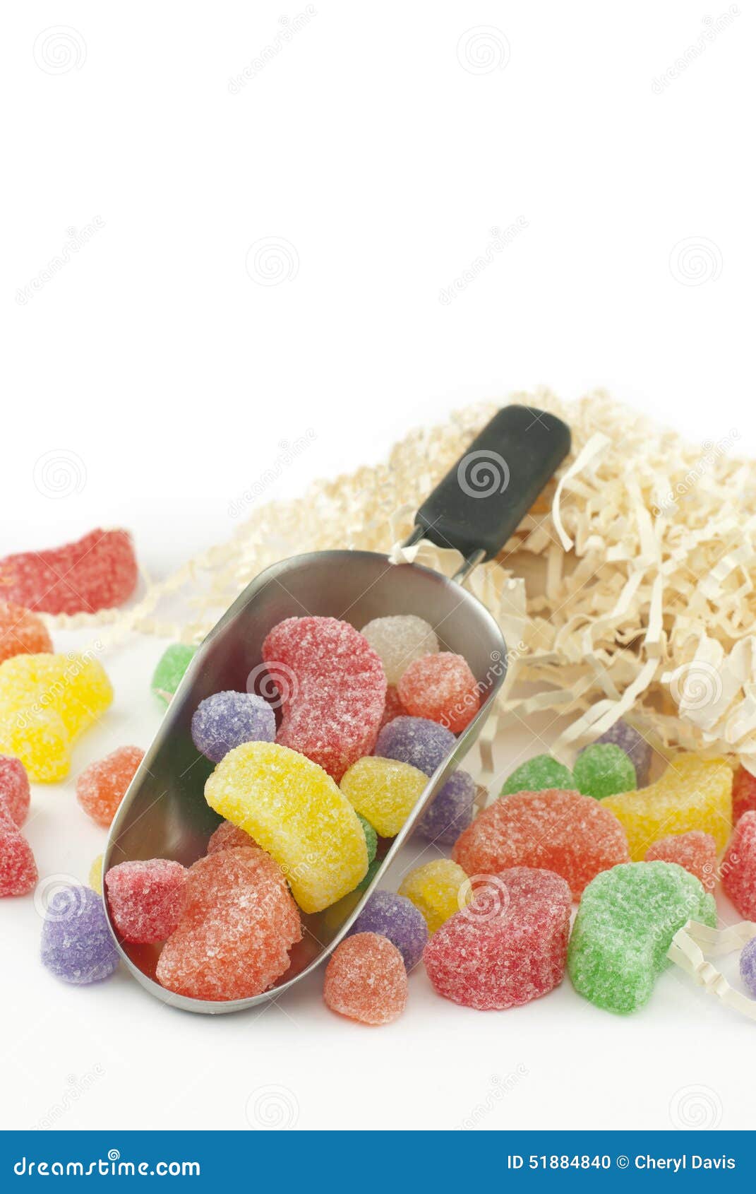 Assorted Candy in a Scoop on White Stock Photo Image of focus, scoop 51884840