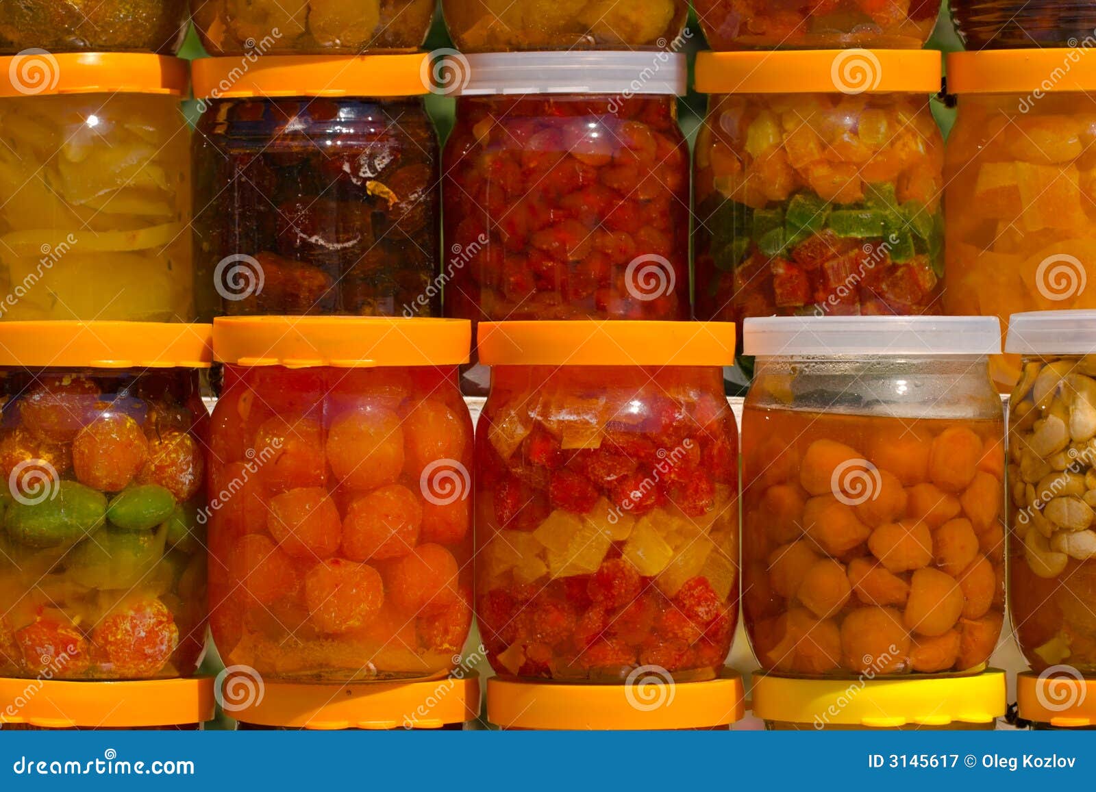 Assorted canned fruits stock image. Image of summer, fruit 3145617