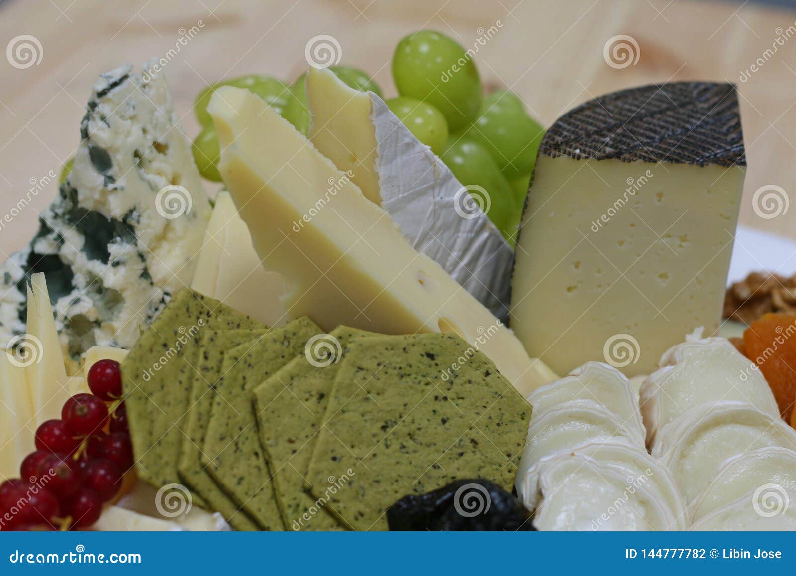 Assorted cheese platter stock photo. Image of meal, cheeses 144777782