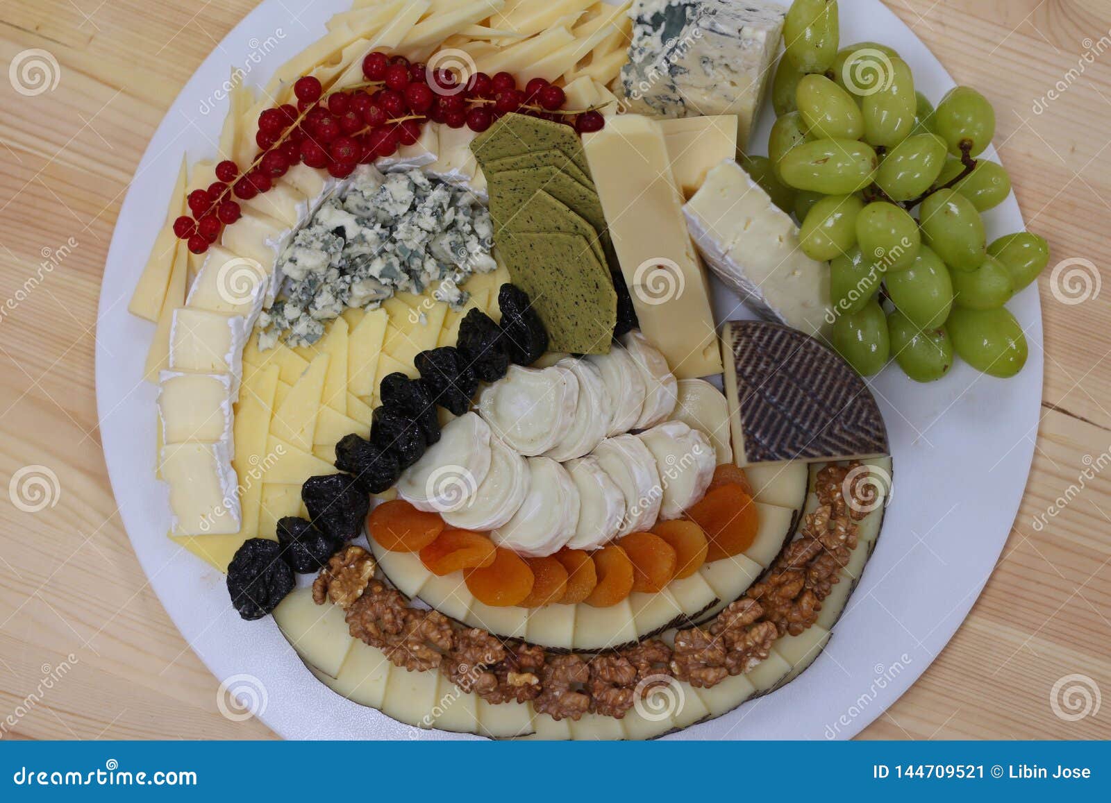 Assorted cheese platter stock image. Image of assorted 144709521