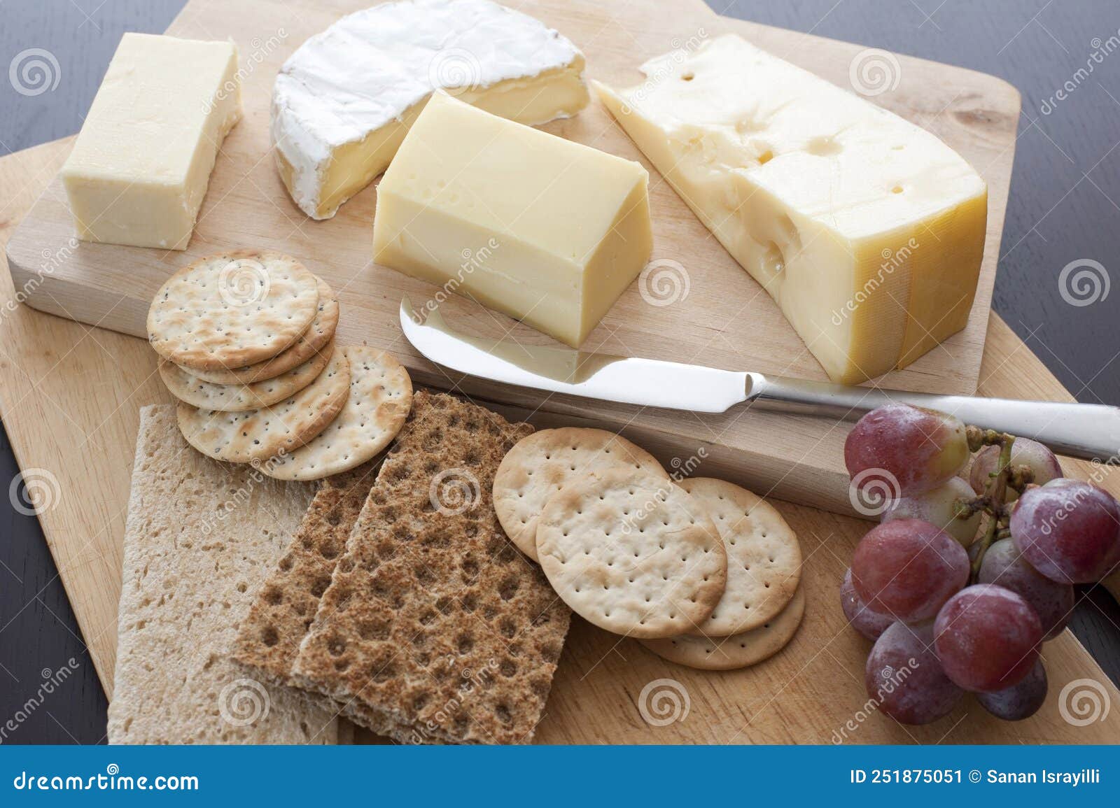 Assorted Cheese Platter Served on a Buffet As an Appetizer with