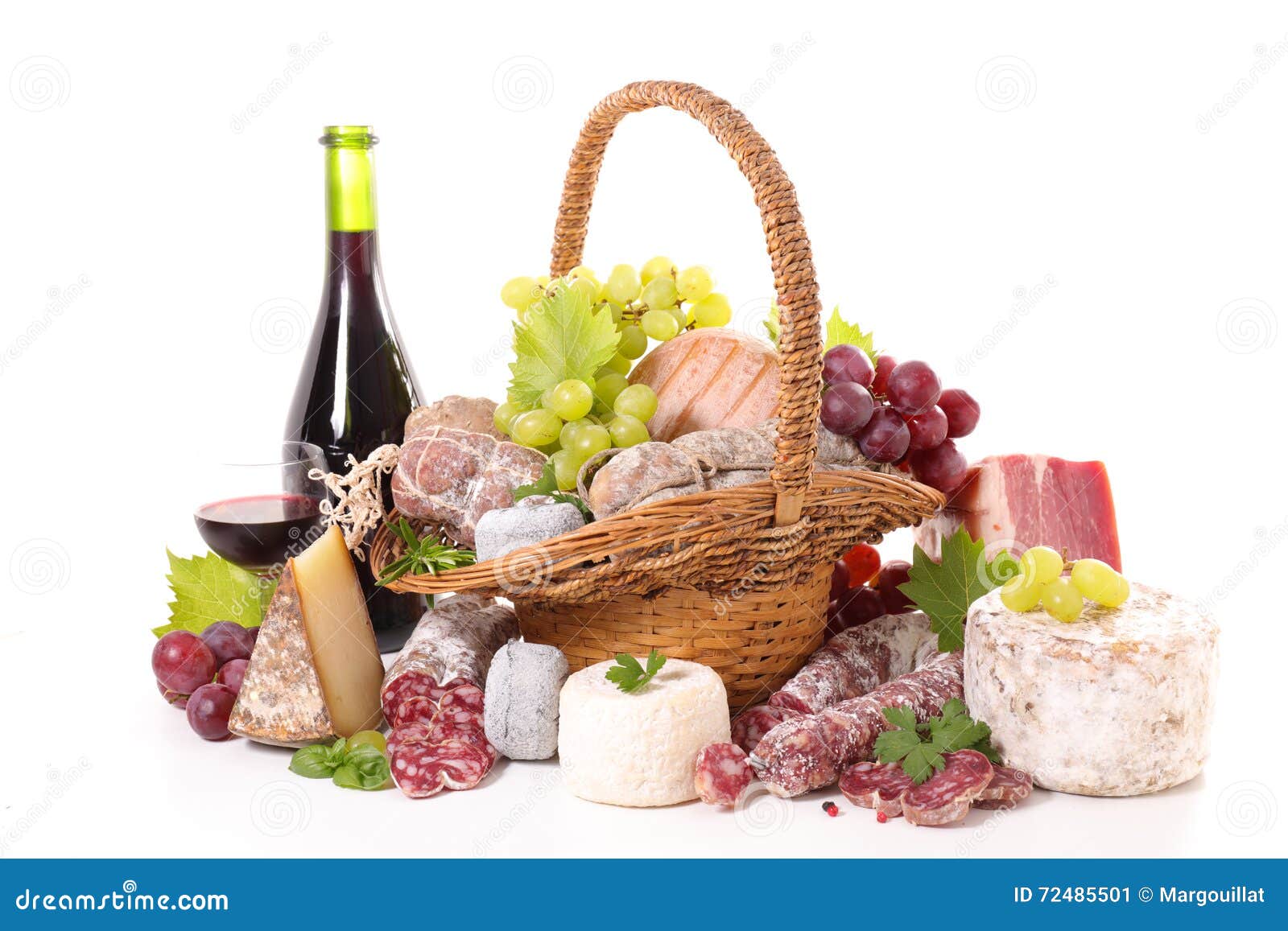 Assorted Cheese, Salami and Wine Stock Image Image of gruyere