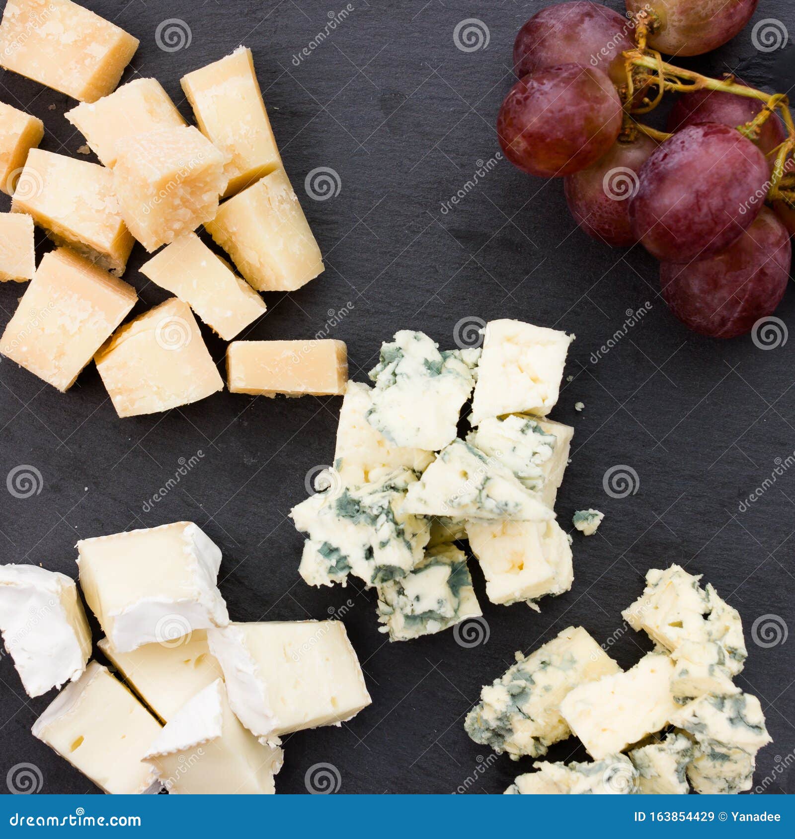 Assorted Cheeses on a Plate Stock Image Image of healthy, gourmet