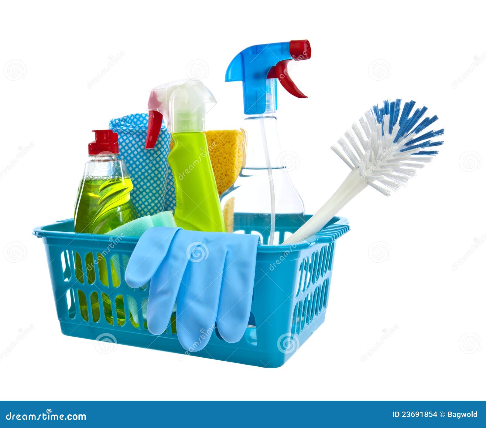 Assorted cleaning products stock photo. Image of household 23691854