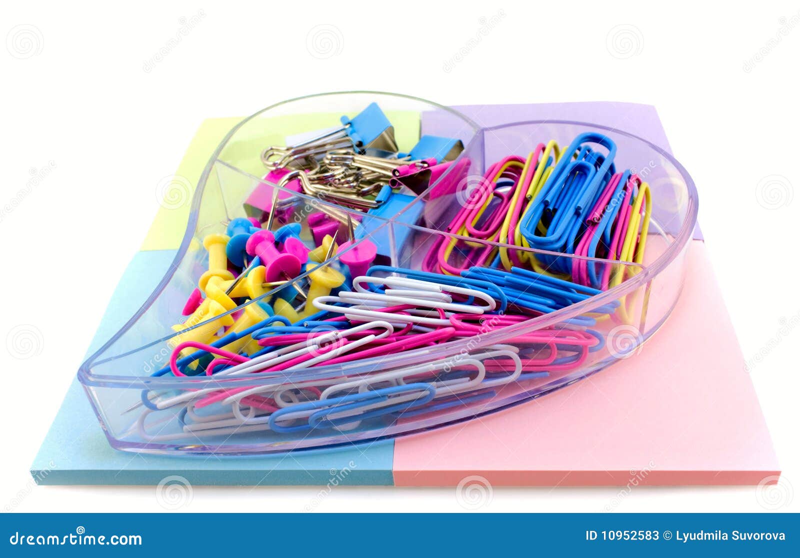 Assorted clips and pins stock image. Image of notify 10952583