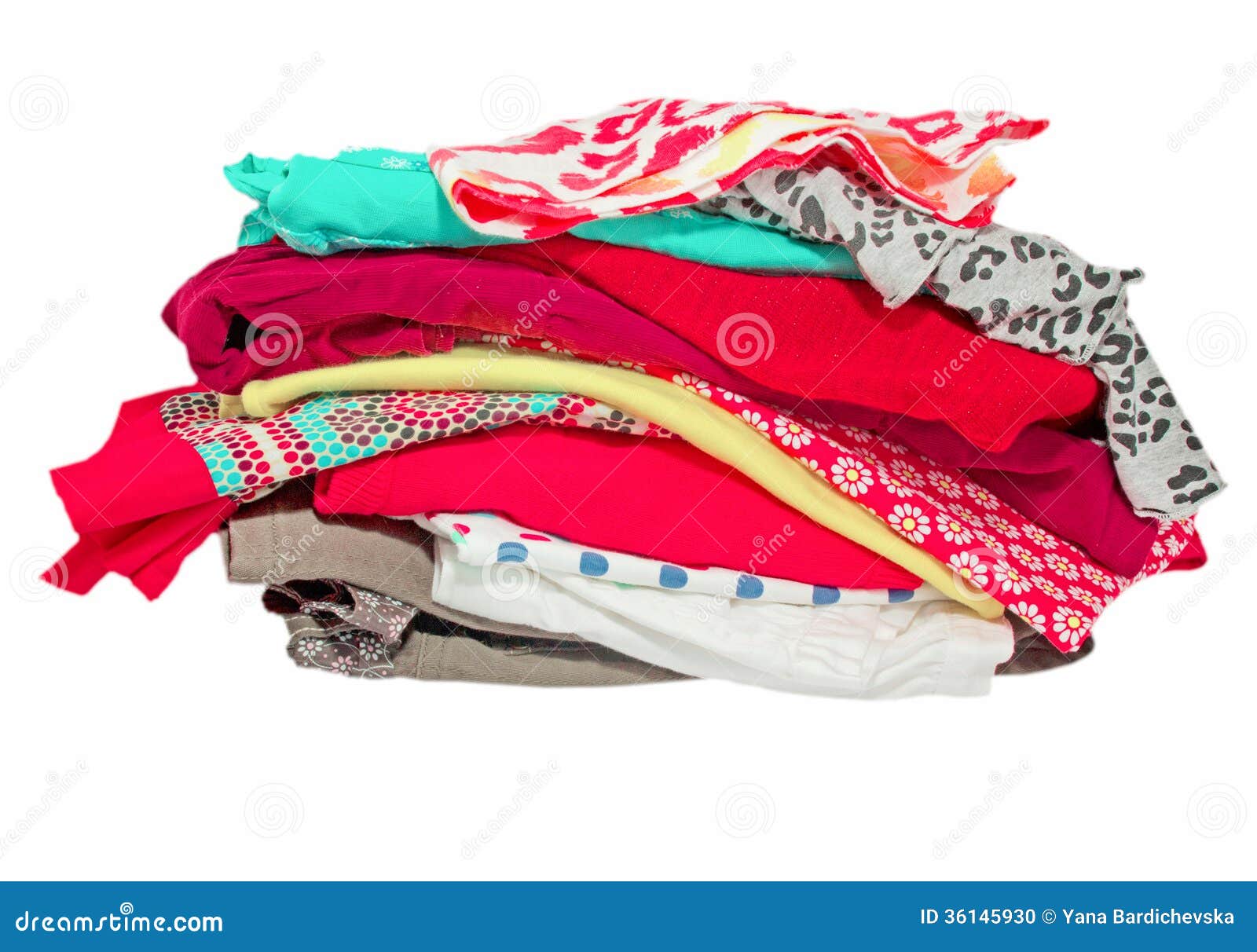 Assorted clothes.Isolated. stock photo. Image of pattern - 36145930