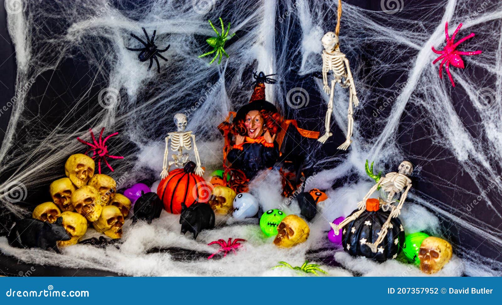 Assorted Colourful Halloween Decorations on Display. Calgary Alberta Canada Stock Photo Image