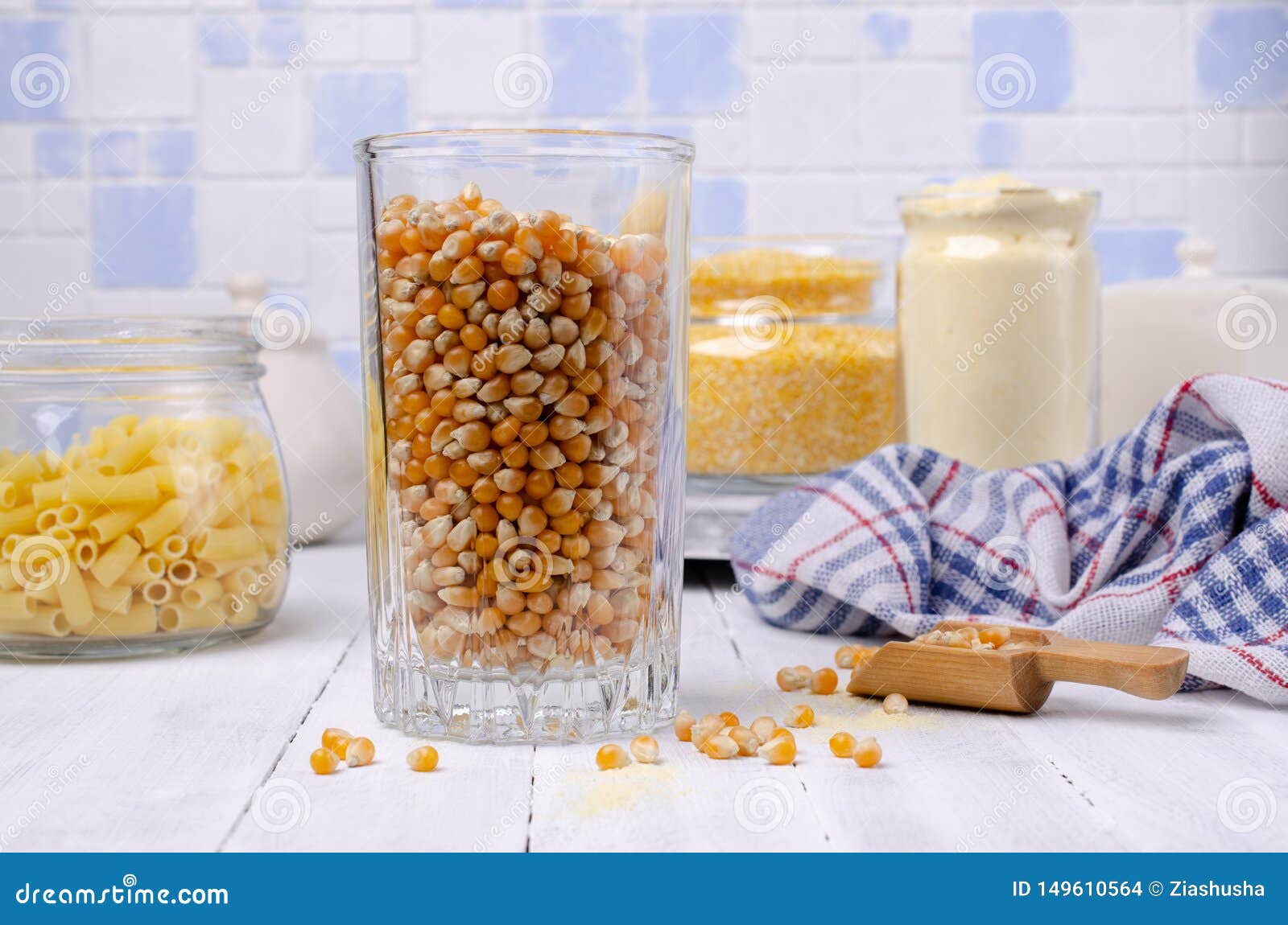 Assorted Corn Products in a Glass Jar Stock Photo Image of healthy