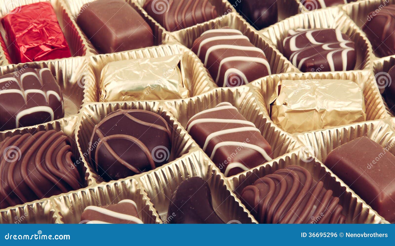 Assorted Fine Chocolates stock photo. Image of delicious 36695296