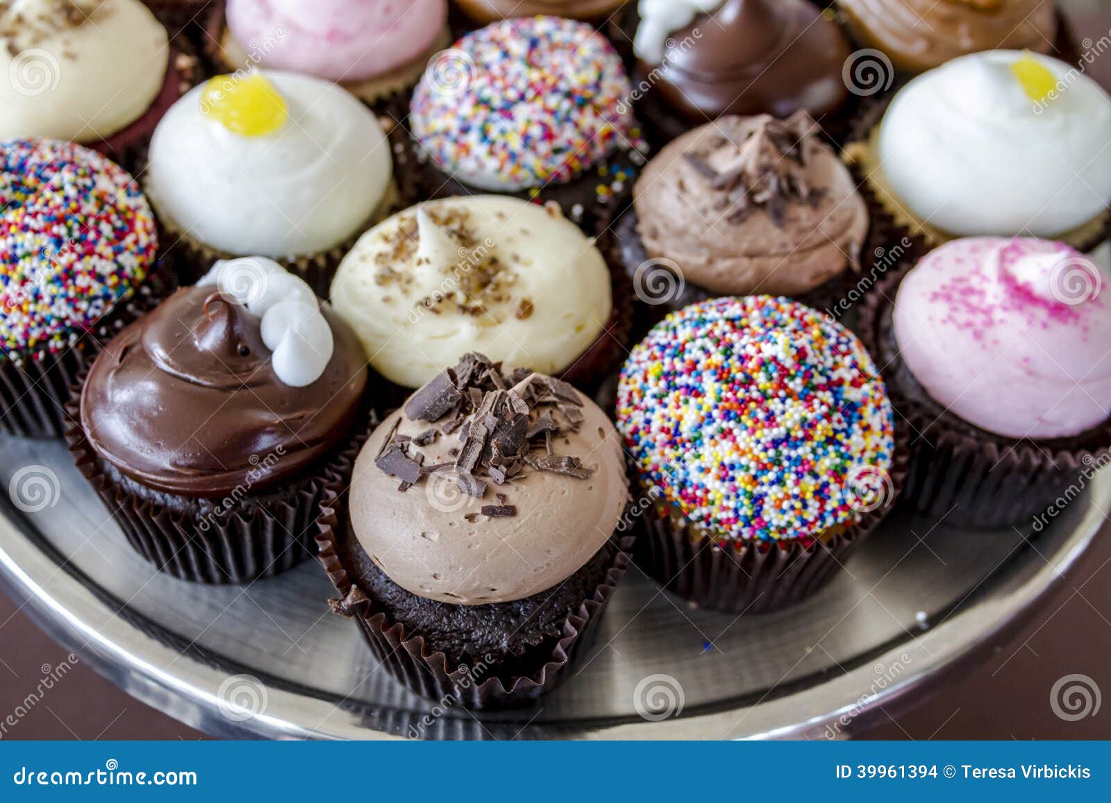 Assorted Flavors of Cupcake on Display Stock Photo Image of baked, cake 39961394