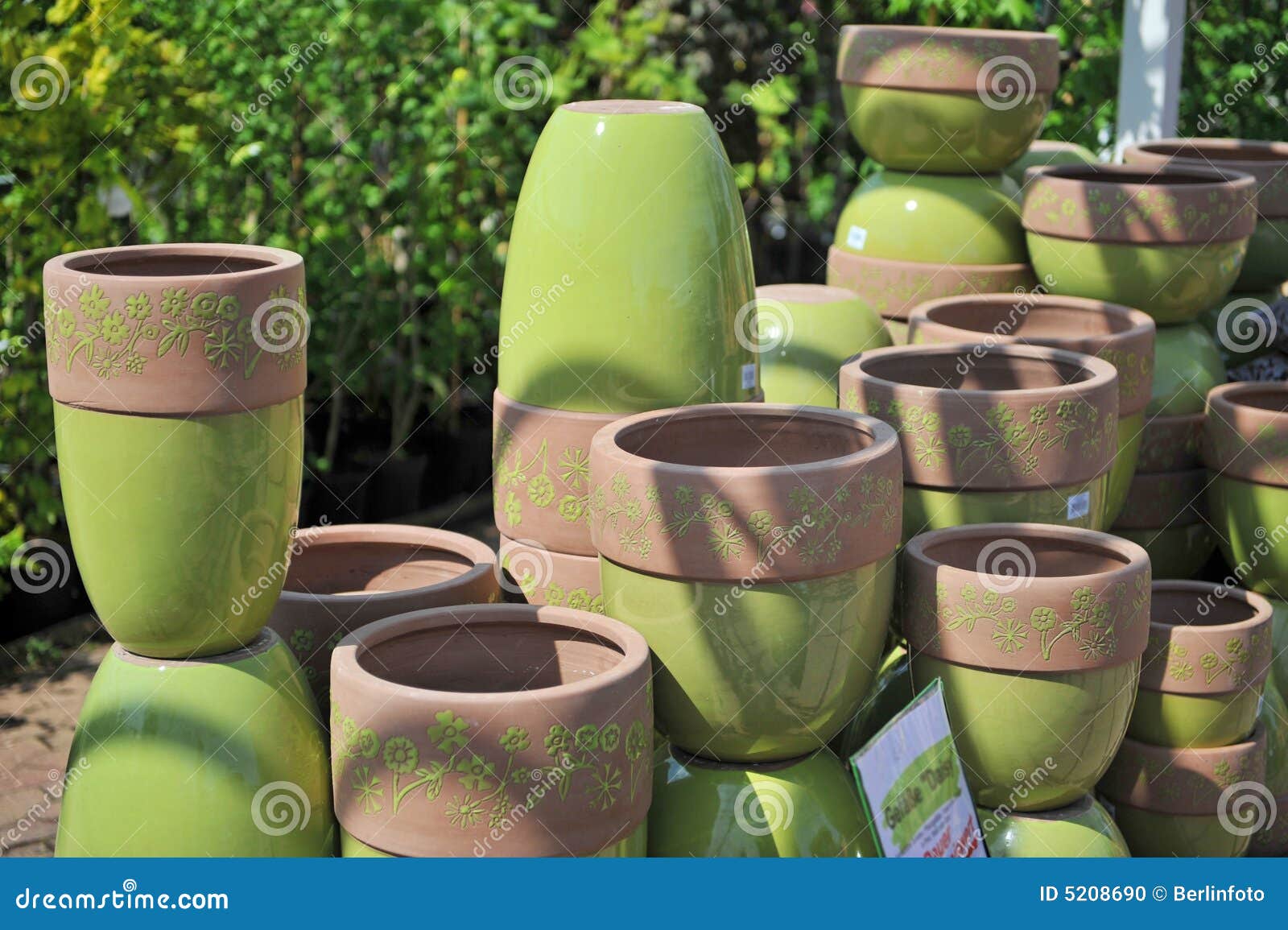 Assorted Flower Pots stock photo. Image of shape, piled 5208690