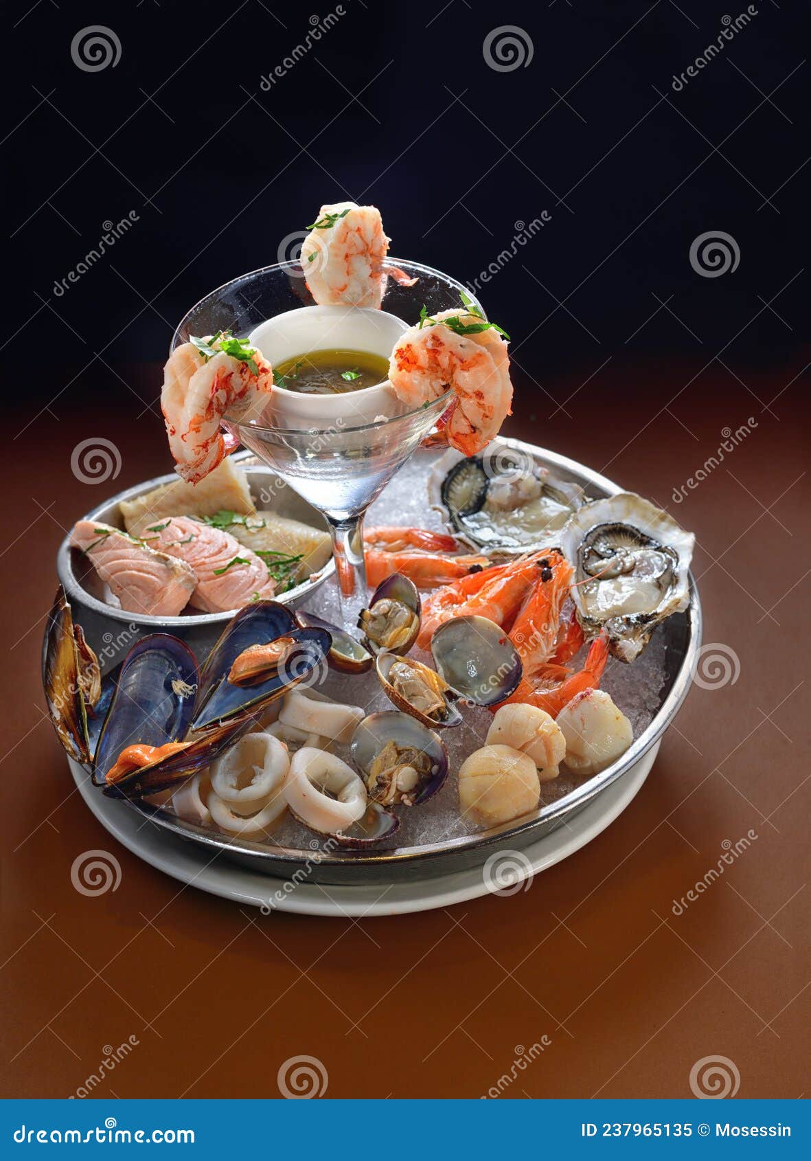 Assorted Fresh Seafood Platter Stock Image Image of dinner, chinese