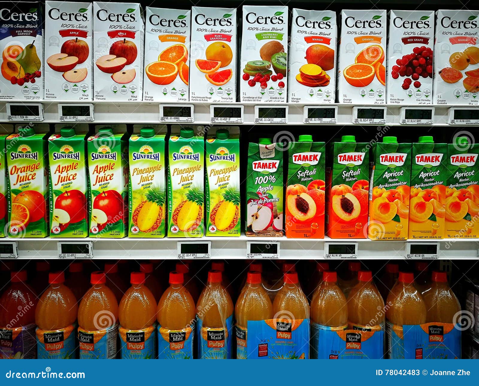 Assorted Fruit Juices In Gourmet Supermarket Editorial ...
