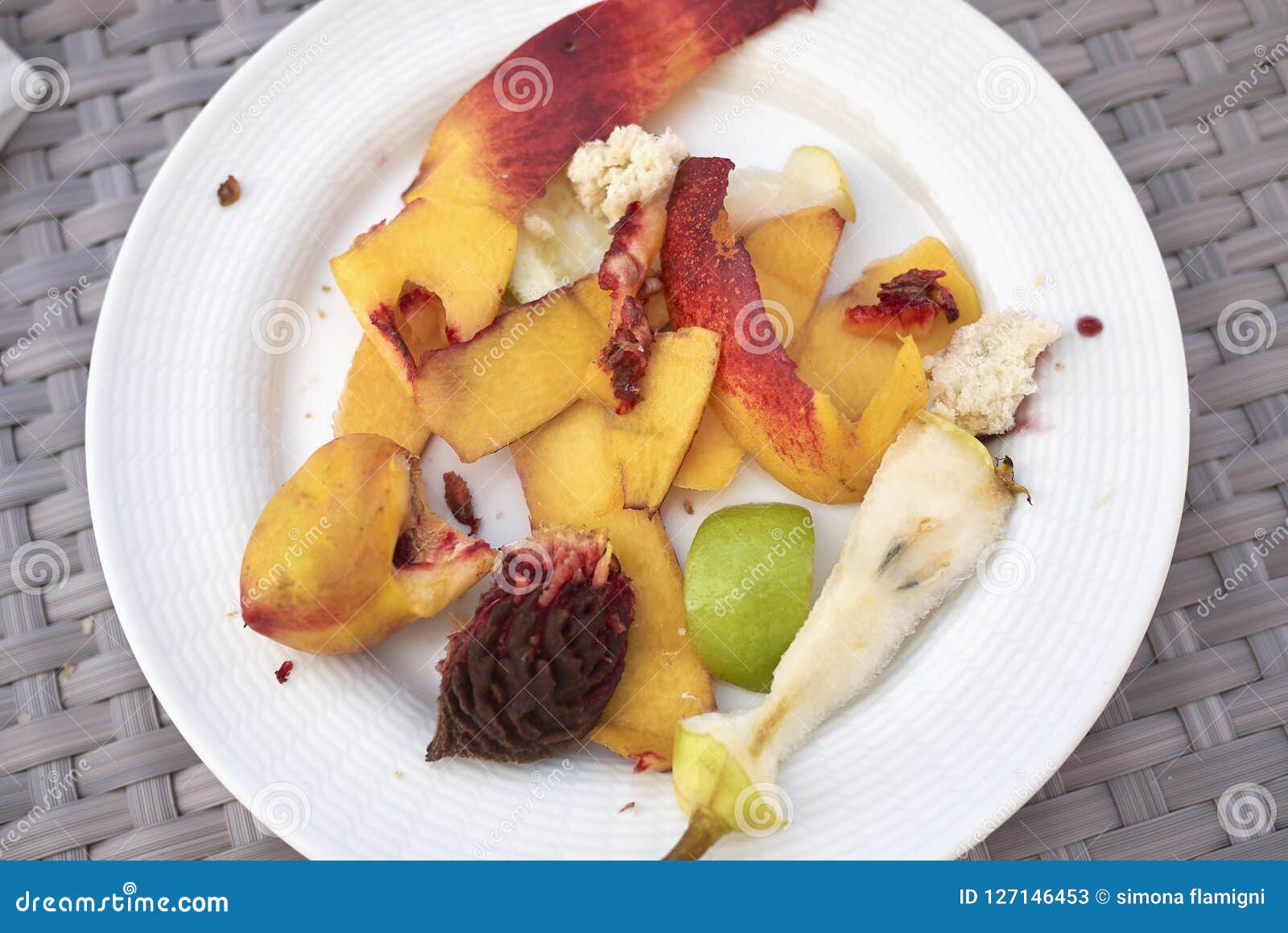 Assorted fruits leftovers stock image. Image of breakfast 127146453