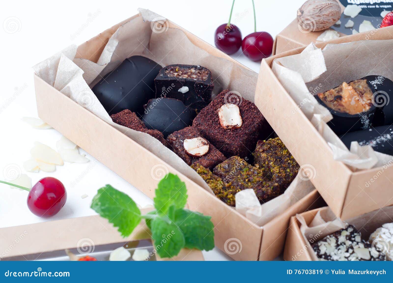 Assorted Gourmet Chocolate in a Box. Stock Image Image of premium