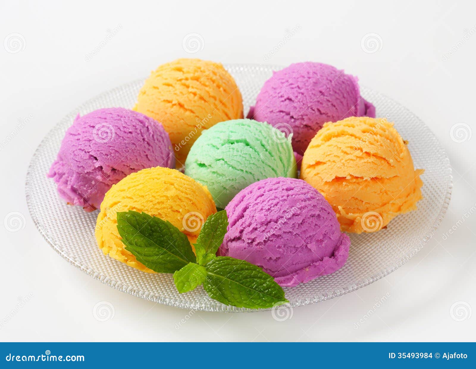 Assorted ice cream stock photo. Image of plate, cream 35493984