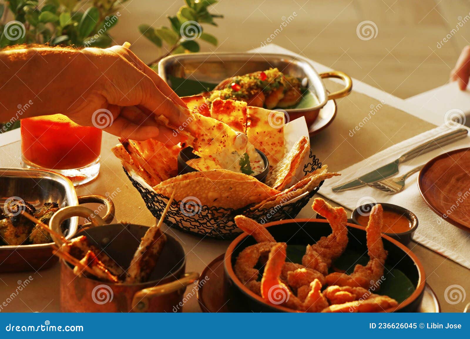Assorted Indian Snacks on a Restaurant Table, Food Concept Stock Image Image of tangy, snacks