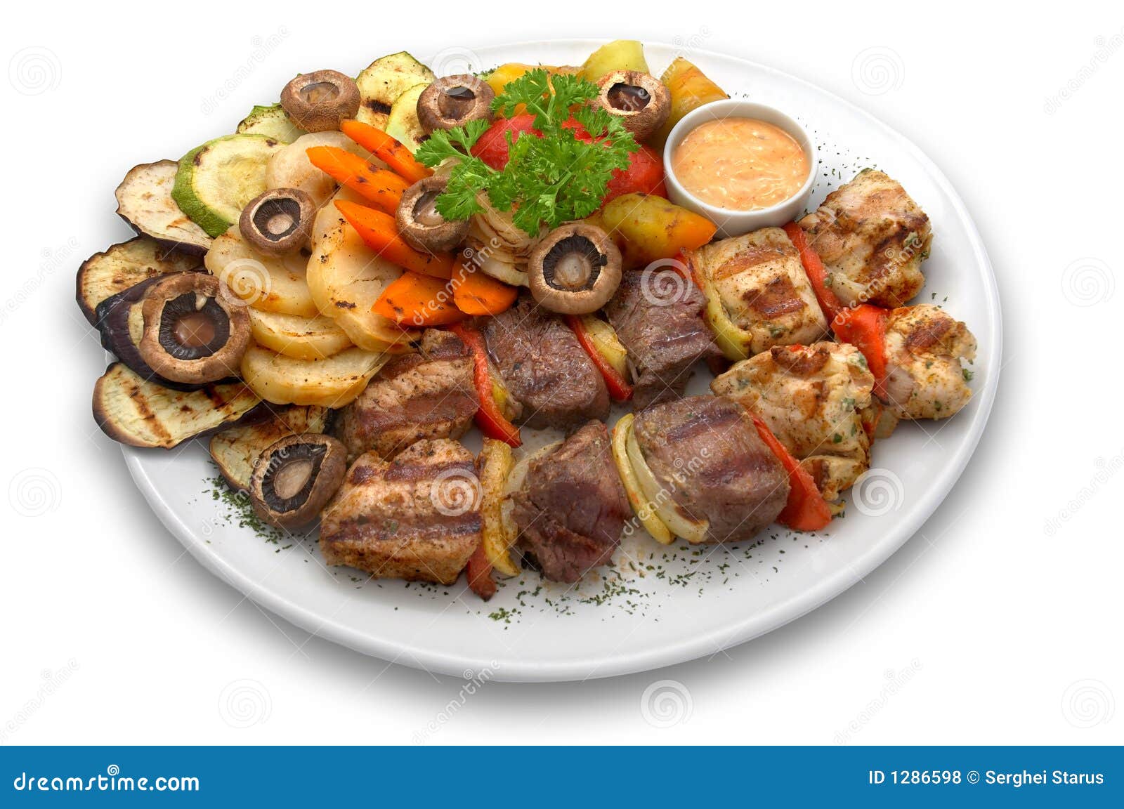Assorted Kebab Veal, Chicken and Pork Stock Photo Image of kebab