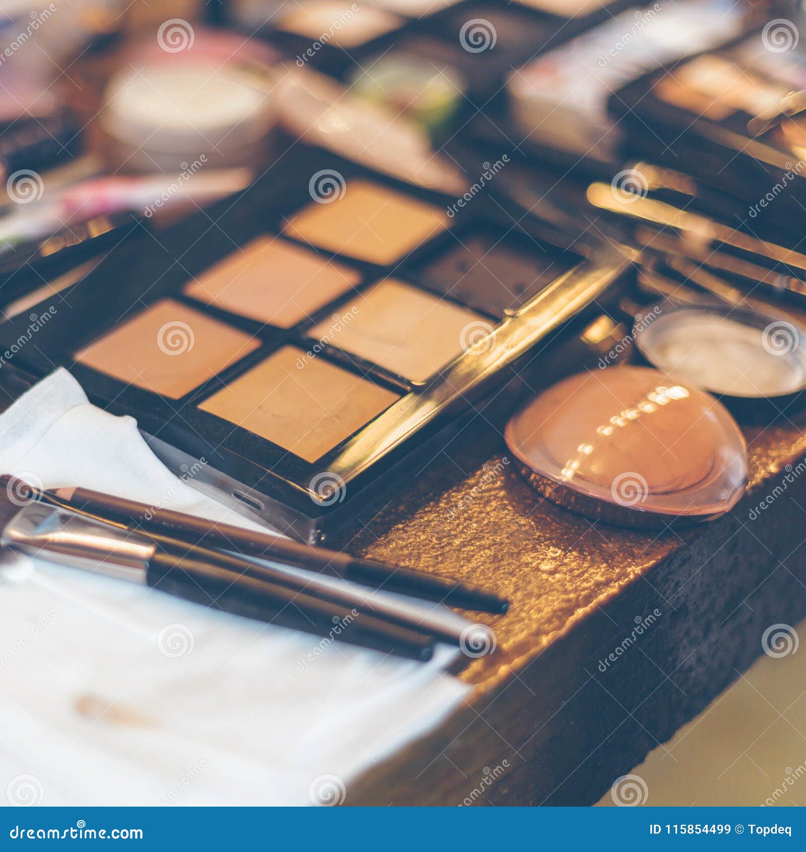Assorted Makeup Products Macro Stock Image - Image of background, color ...