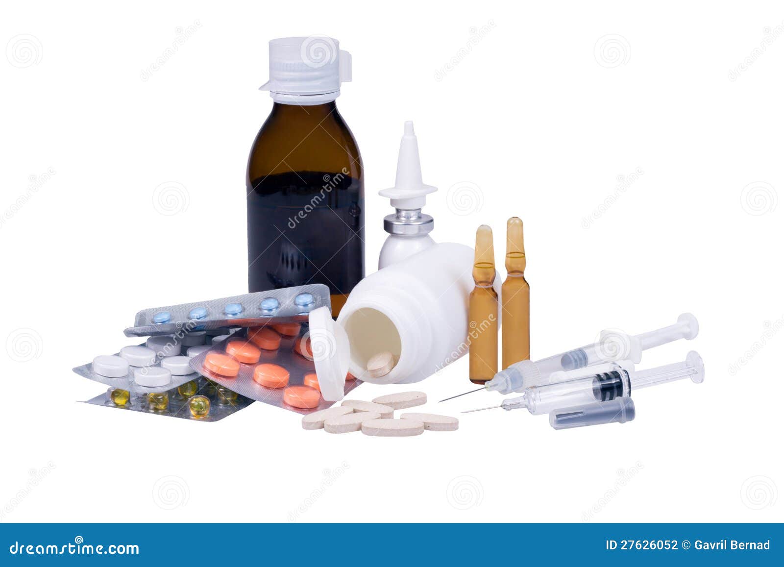 Assorted Medication Equipment Stock Photo Image of capsules, managed