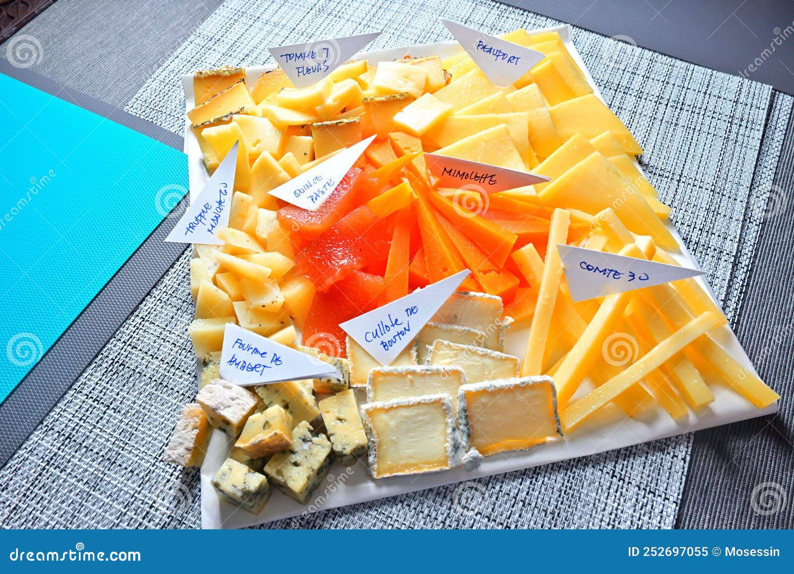 assorted french cut slice cheese platter