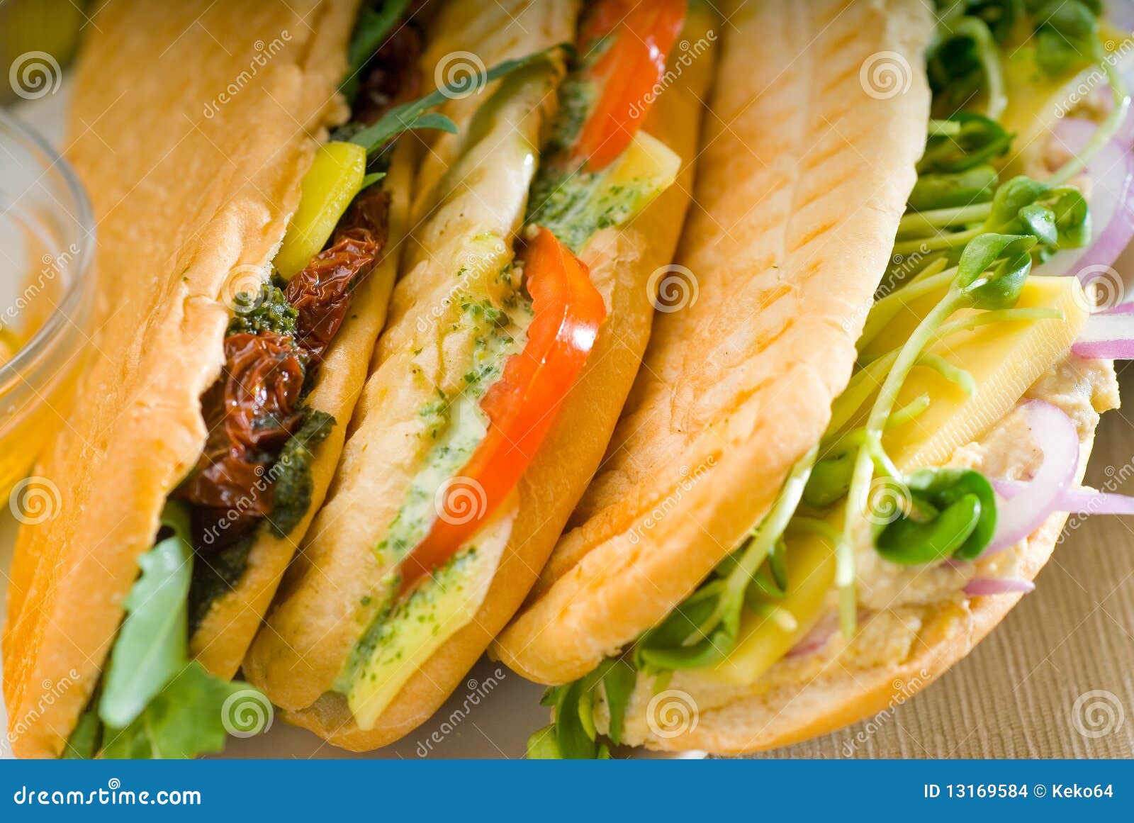 Assorted panini sandwich stock photo. Image of meal, appetizer 13169584