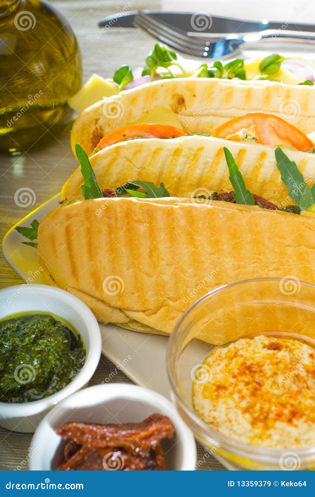 Assorted panini sandwich stock image. Image of meal, diet 13359379