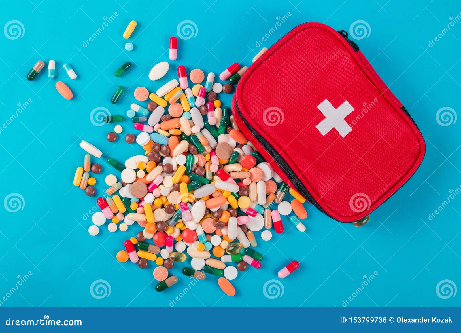 Assorted Pharmaceutical Medicine Pills, Tablets and Capsules Stock