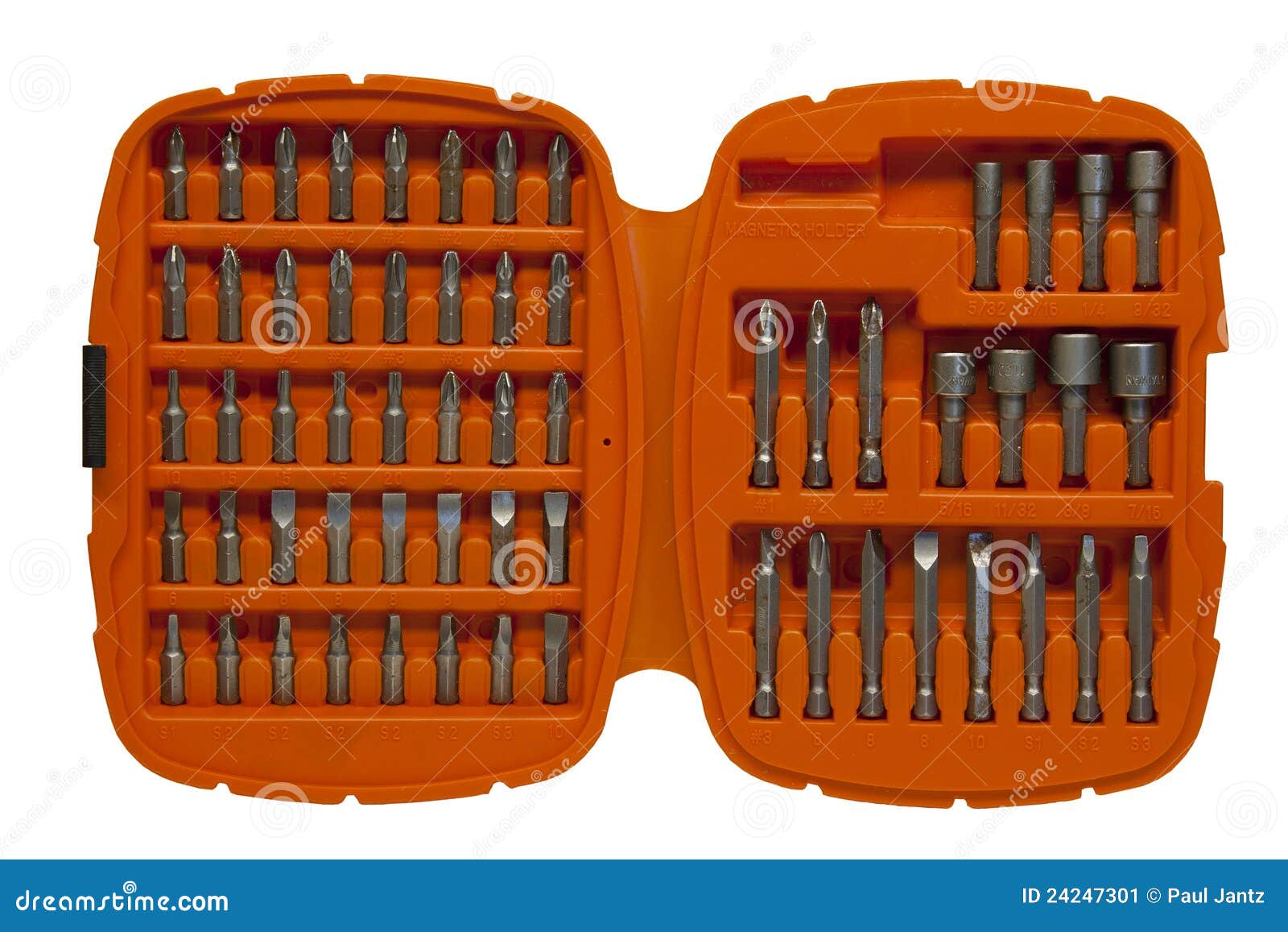Assorted screwdriver bits stock image. Image of tools 24247301