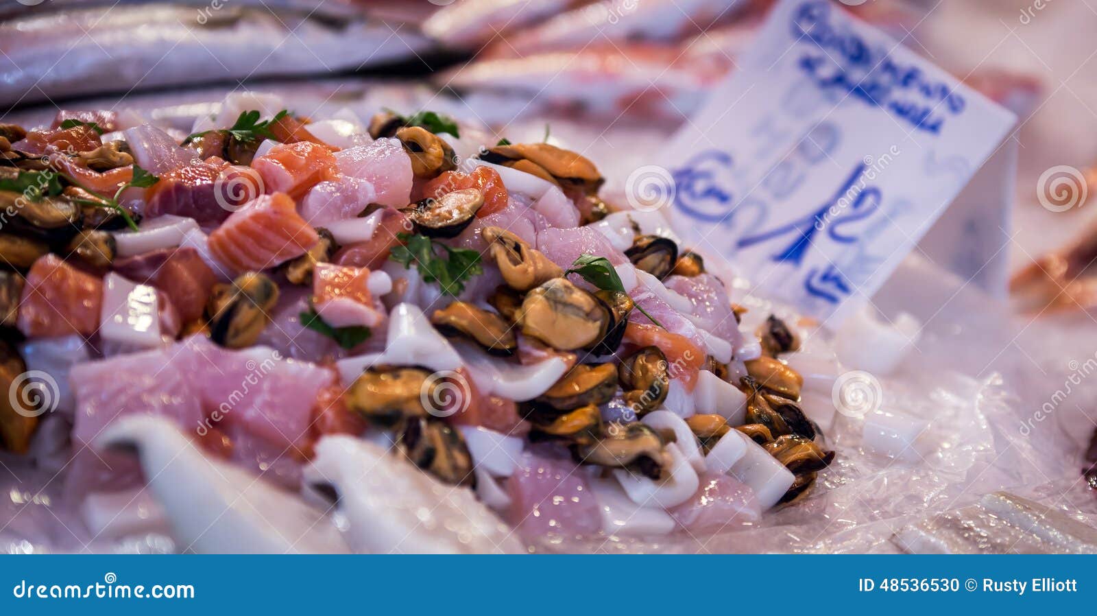 Assorted seafood stock photo. Image of redfish, palermo 48536530