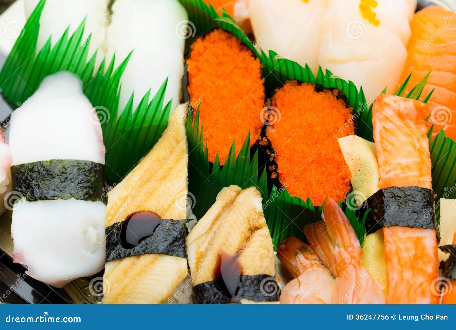 Assorted Sushi bento box stock photo. Image of japan 36247756