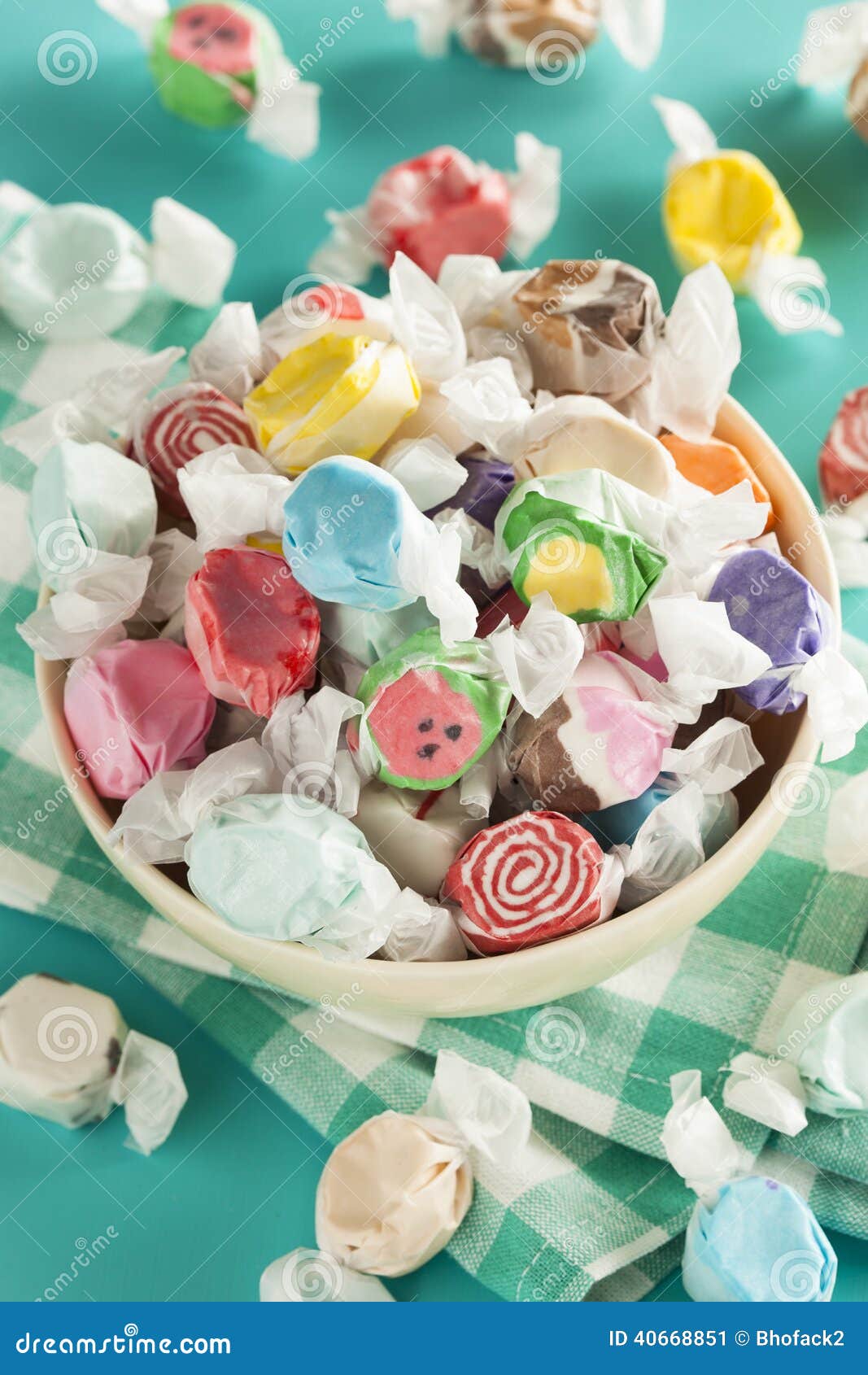 Assorted Sweet Saltwater Taffy Stock Image Image of confection, chewy