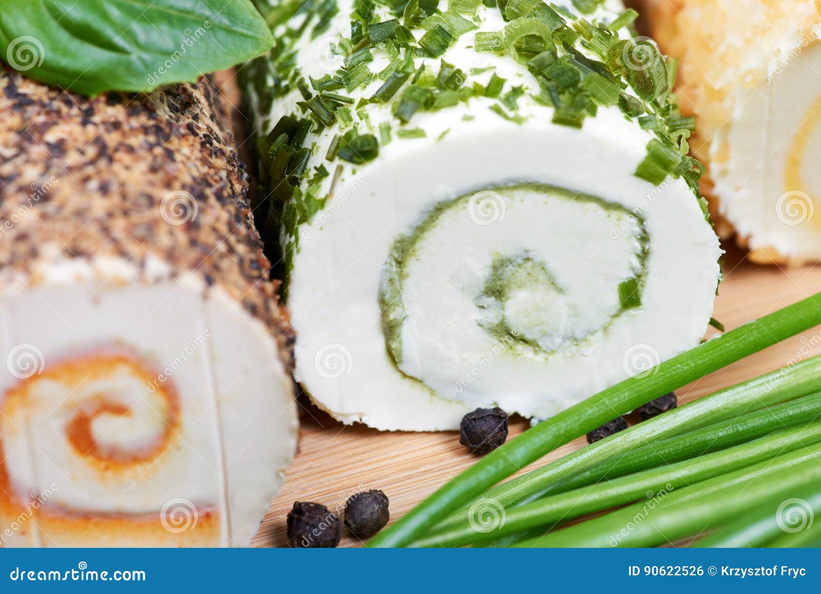 Assorted Types Of Cottage Cheese Stock Photo Image Of Rolls