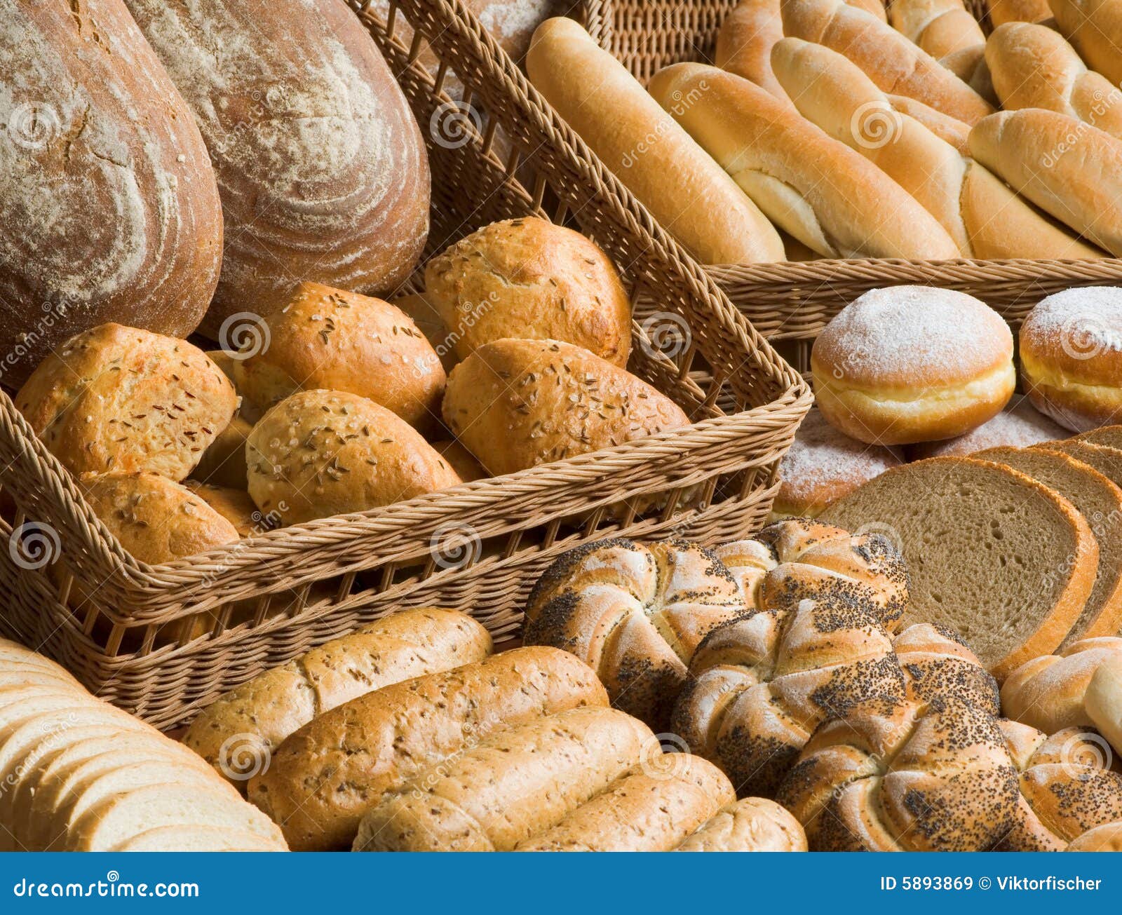 Assortiment Des Articles De Boulangerie Image Stock Image Du Toujours Roulements