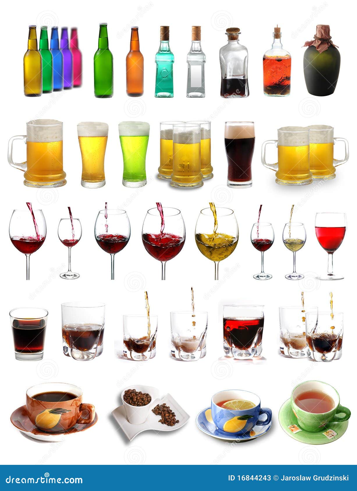 schild Grafiek Afm Assortiment van dranken stock afbeelding. Image of koffie - 16844243