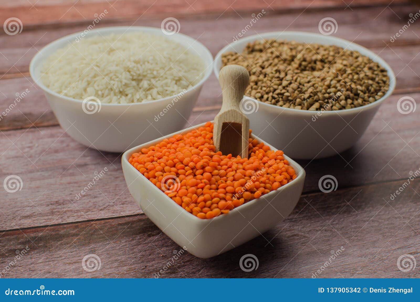 Assortment of Assorted Cereals, Cereals for a Healthy Diet Stock Photo
