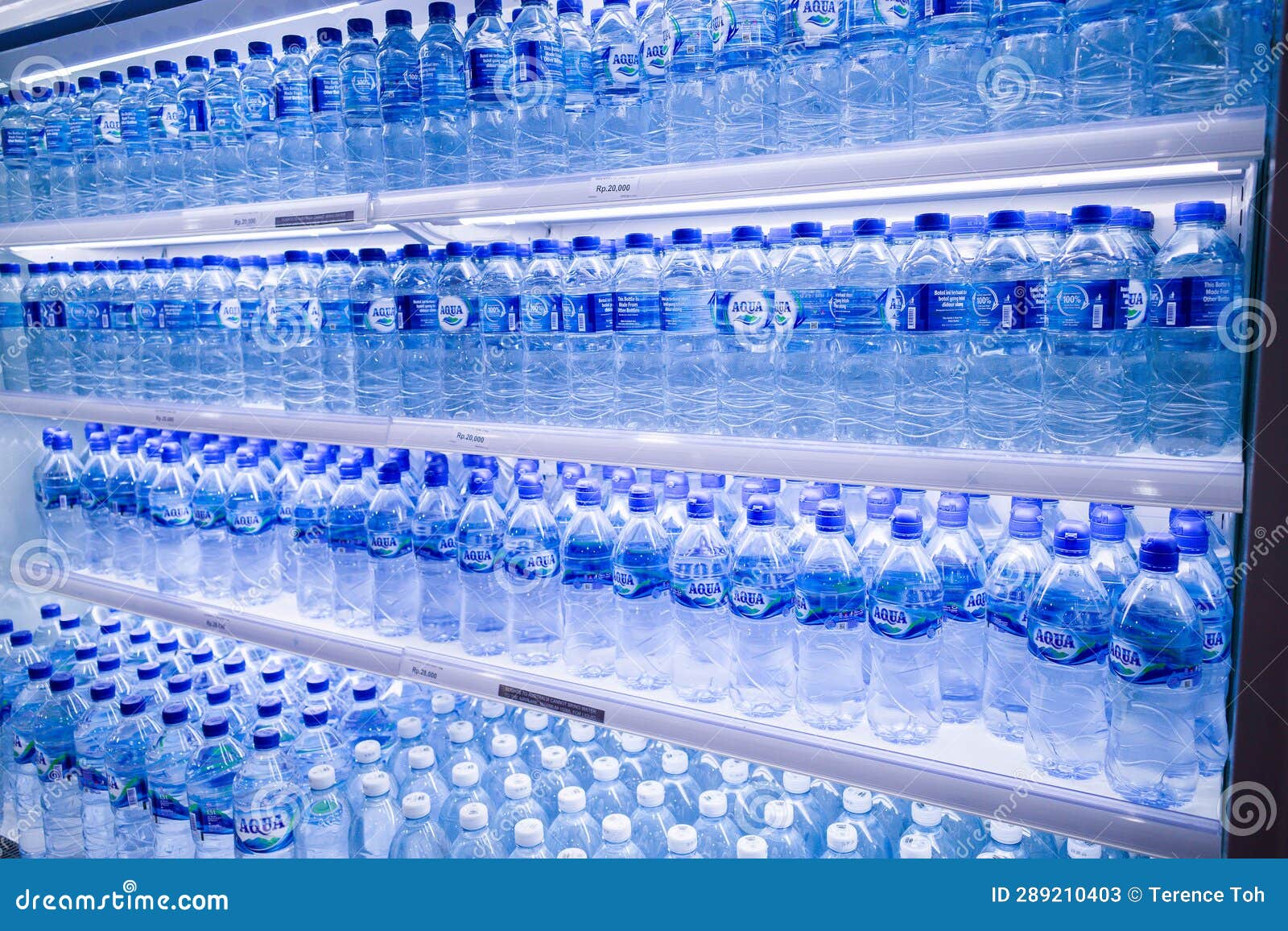 Assortment of Bottled Water Being Sold at a Convenience Store at