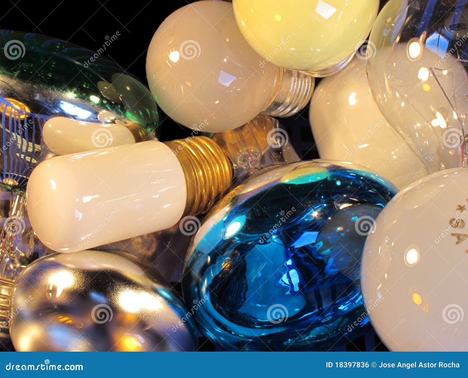 Assortment of bulbs stock photo. Image of supply, blue 18397836