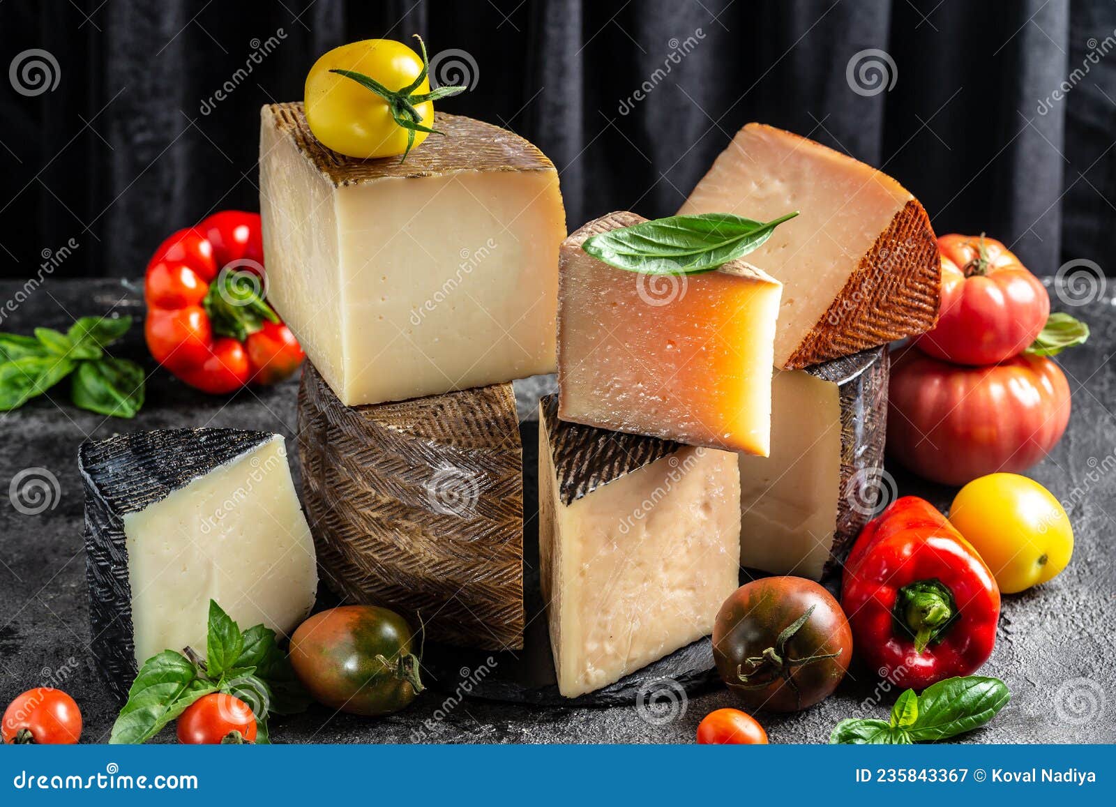 Assortment of Cheeses, Different Kinds of Delicious Cheese, Spanish