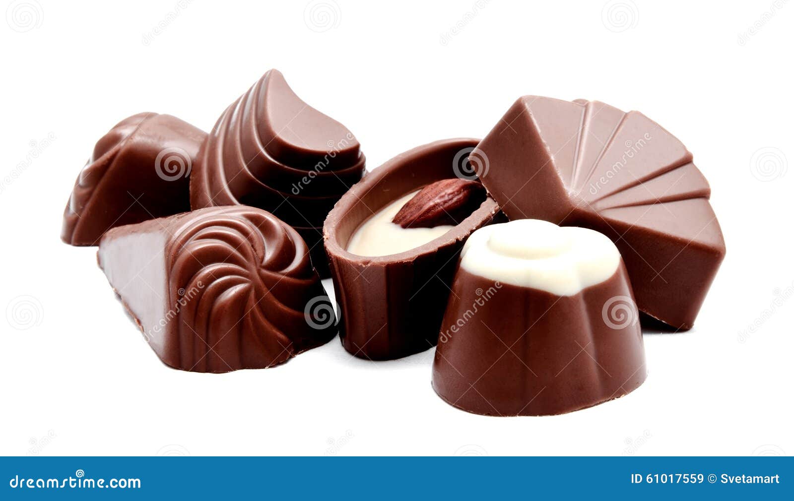 Assortment of Chocolate Candies Stock Image Image of white, chocolate