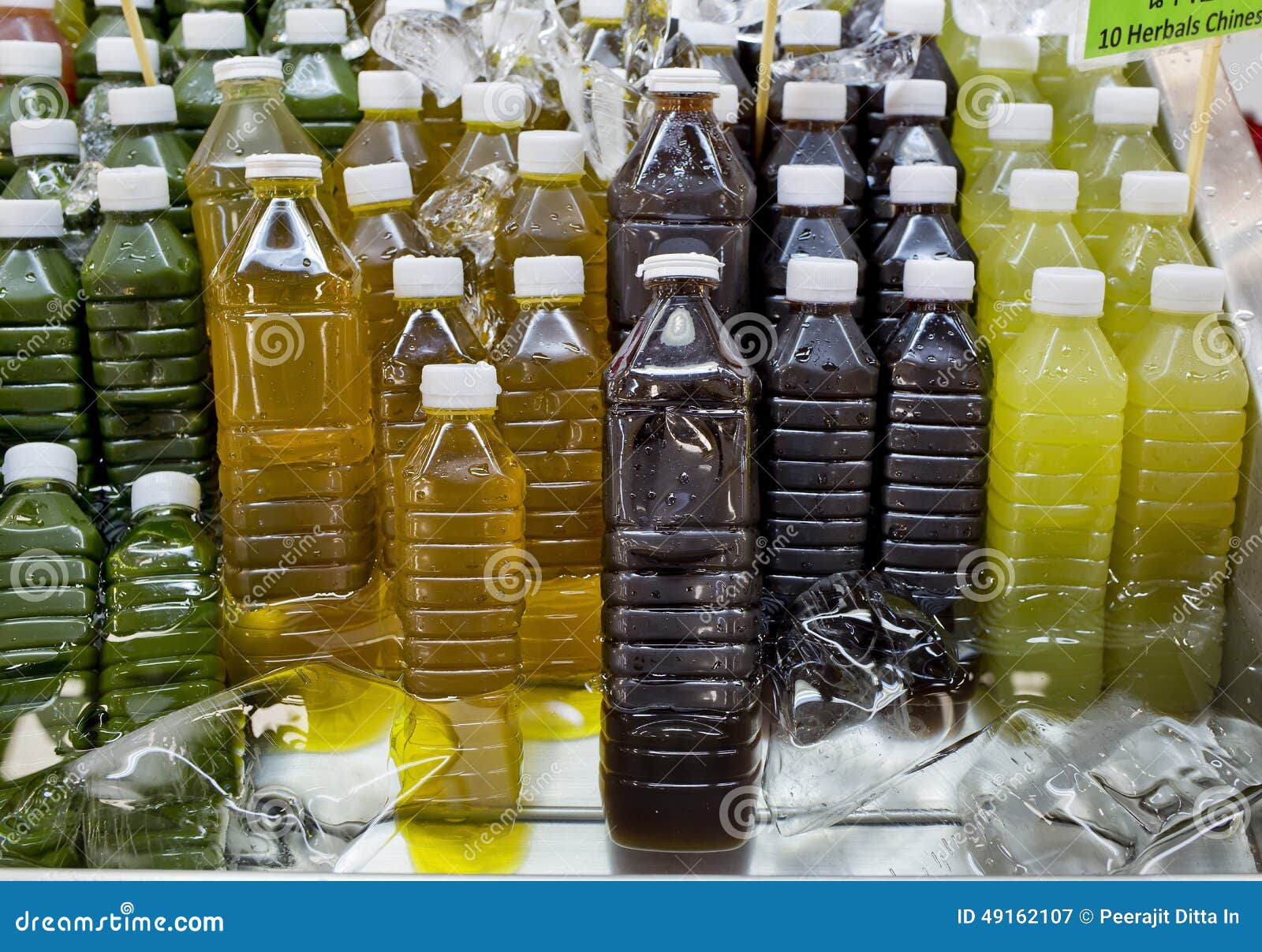 Assortment of Cold Tropical Fruit Juice in Bottles. Stock Image Image