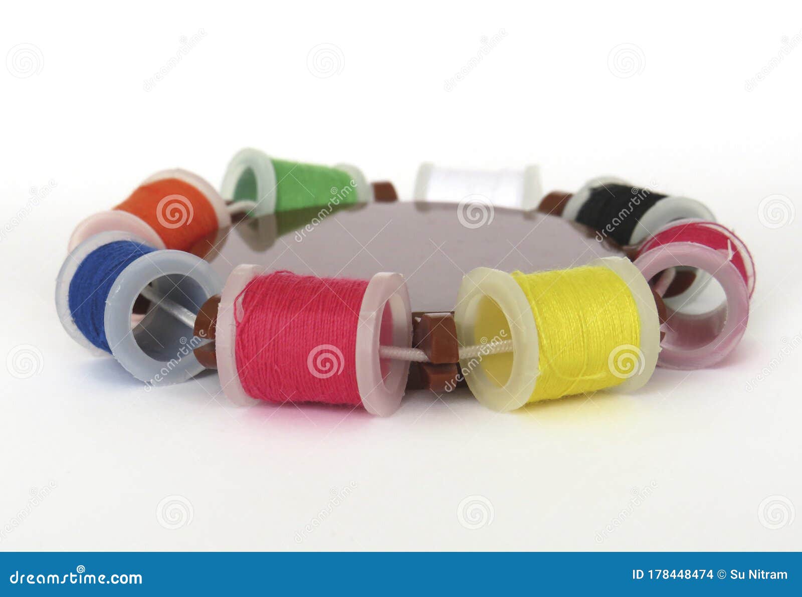 Assortment of Colored Sewing Threads in Travel Format Isolated on White ...