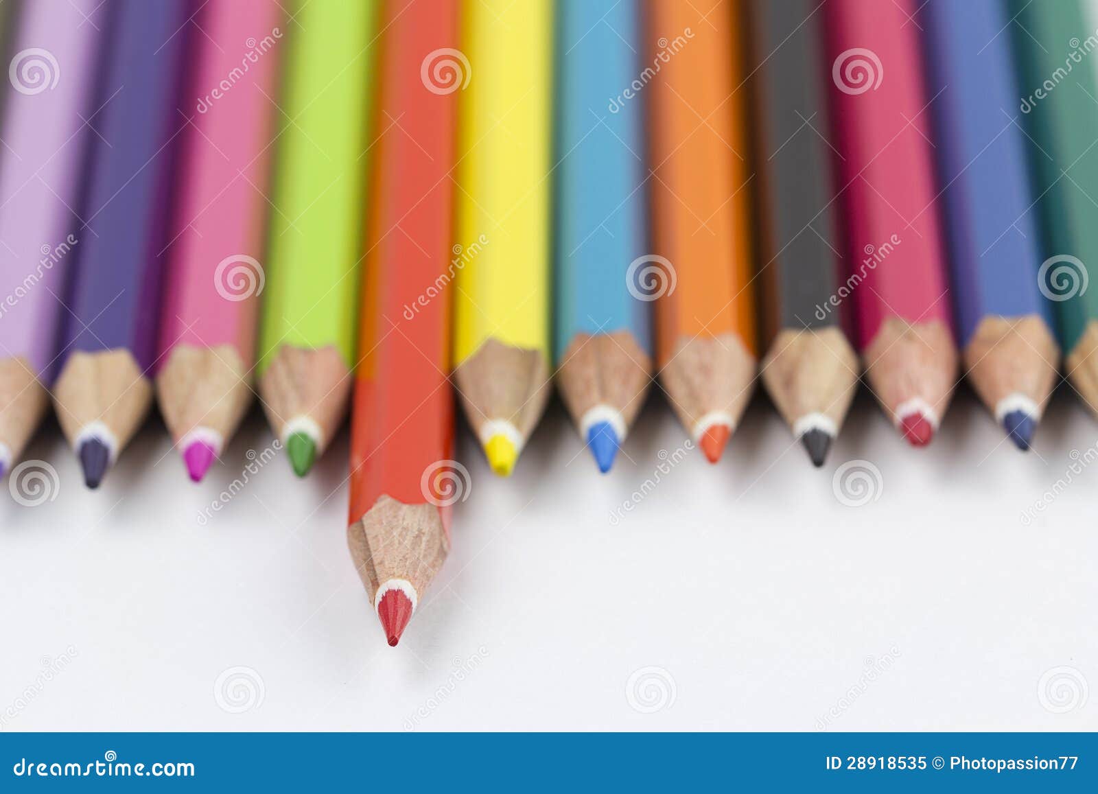 Assortment of Coloured Pencils Stock Image Image of closeup, graphic
