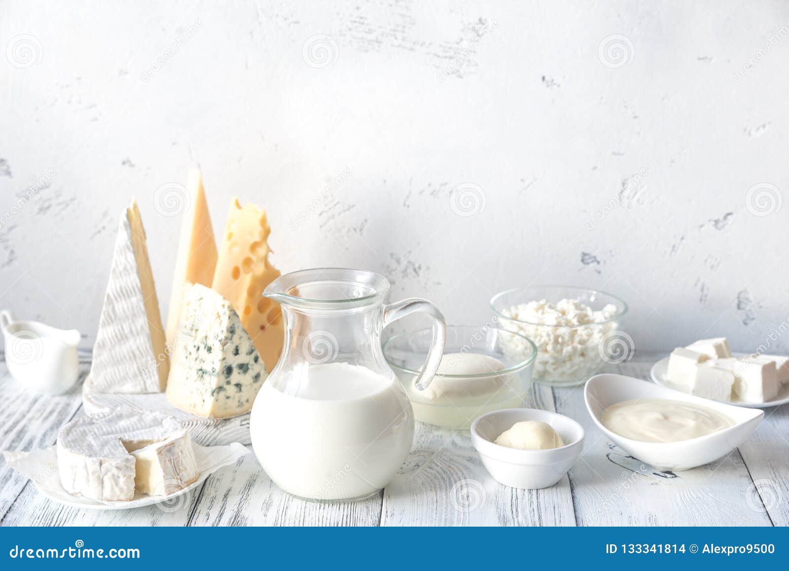 Assortment of Dairy Products Stock Photo Image of mozzarella, calcium 133341814